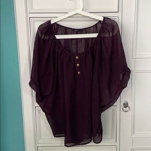 Sheer Maroon Top